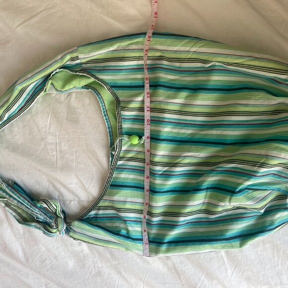Striped Cotton Cloth Crossbody Shoulder Bag - Picture 3 of 7